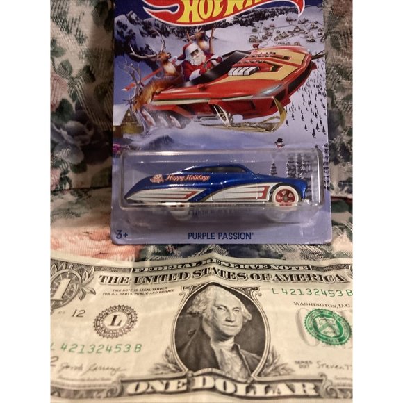 Hot Wheels Purple Passion Happy Holidays 5/5  2016 Rare Diecast Z16 - Picture 9 of 10